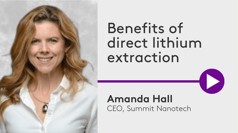 Amanda Hall from Nanotech Summit benefits of direct lithium extraction promo thumbnail